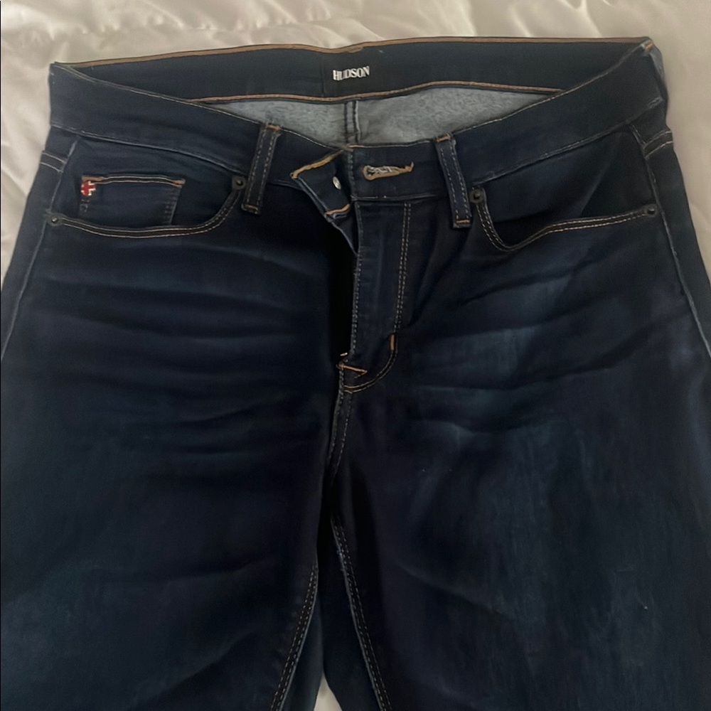 Hudson Jeans Blue Ankle Cropped Classic Denim